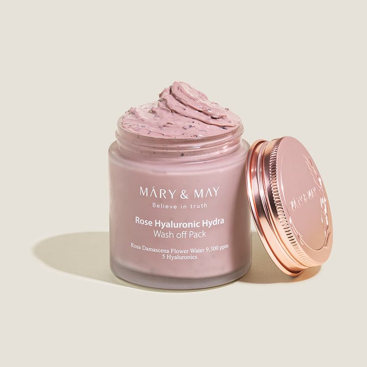 Mary&may Rose Hyaluronic Hydra Wash Off Pack 125g