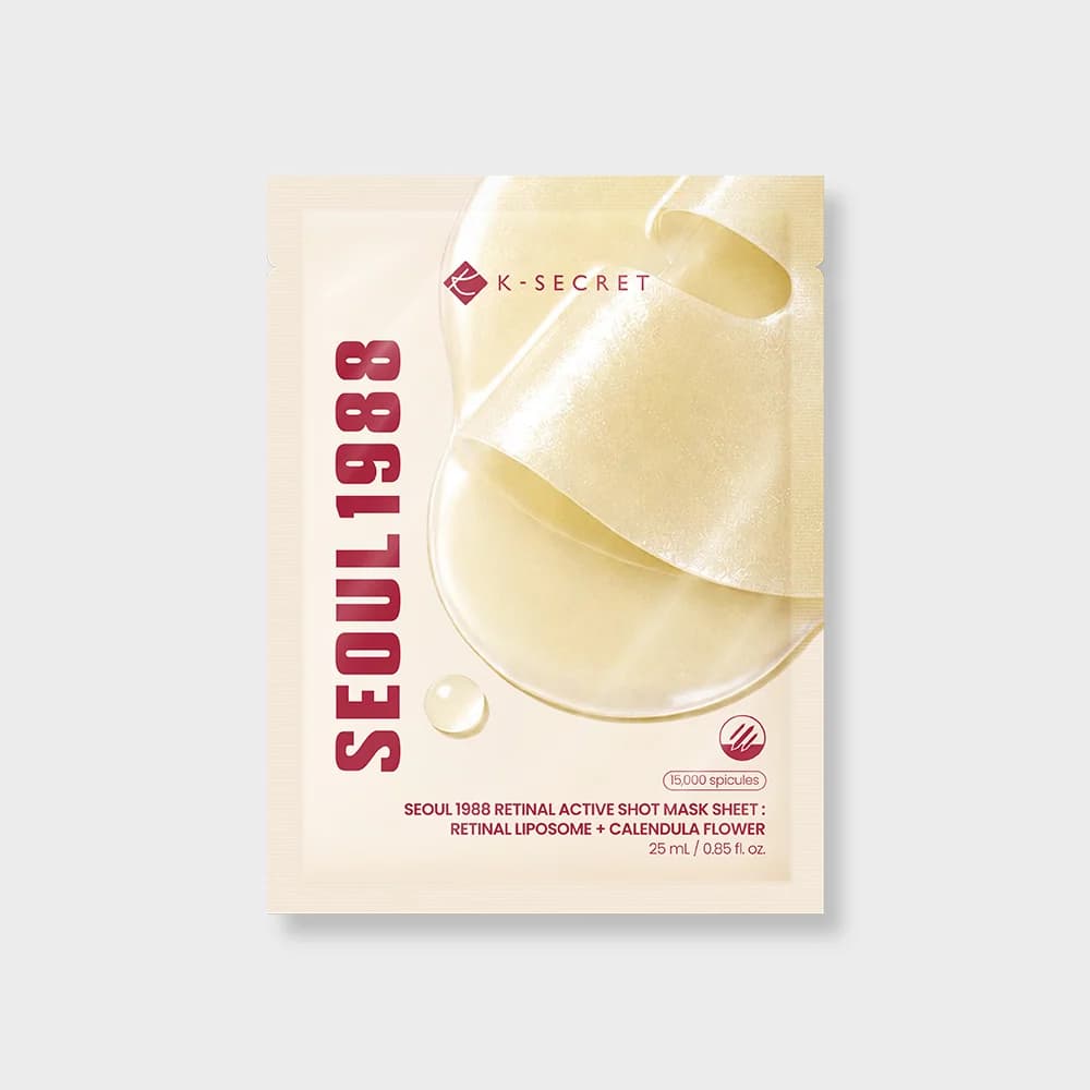 K-secret Seoul 1988 Retinal Active Shot Mask Sheet : Retinal Liposome + Calendula Flower