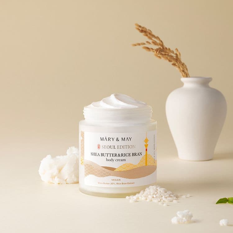 Mary&may Shea Butter & Rice Bran Body Cream 250ml