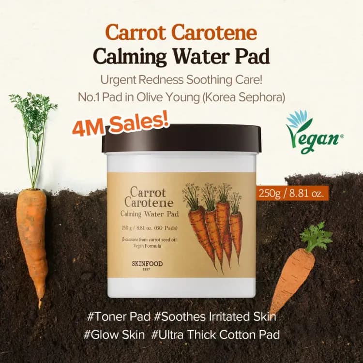 Skinfood Carrot Carotene Calming Water Pad 60ea