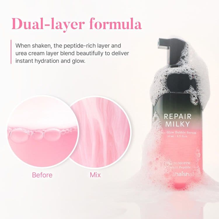 Shaishaishai  Repair Milky Urea Glow Bubble Serum 110ml