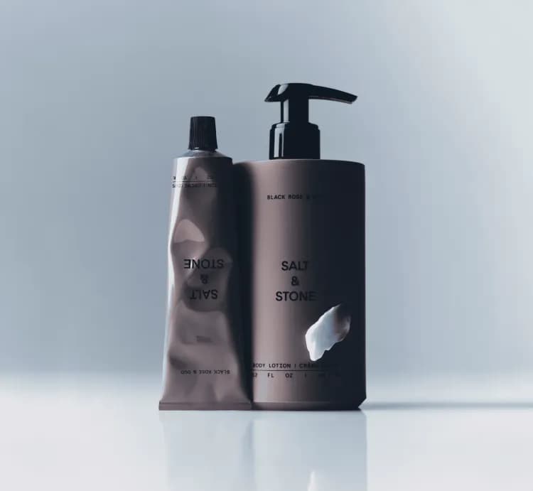 Salt & Stone Body Lotion 450ml (black Rose & Oud)