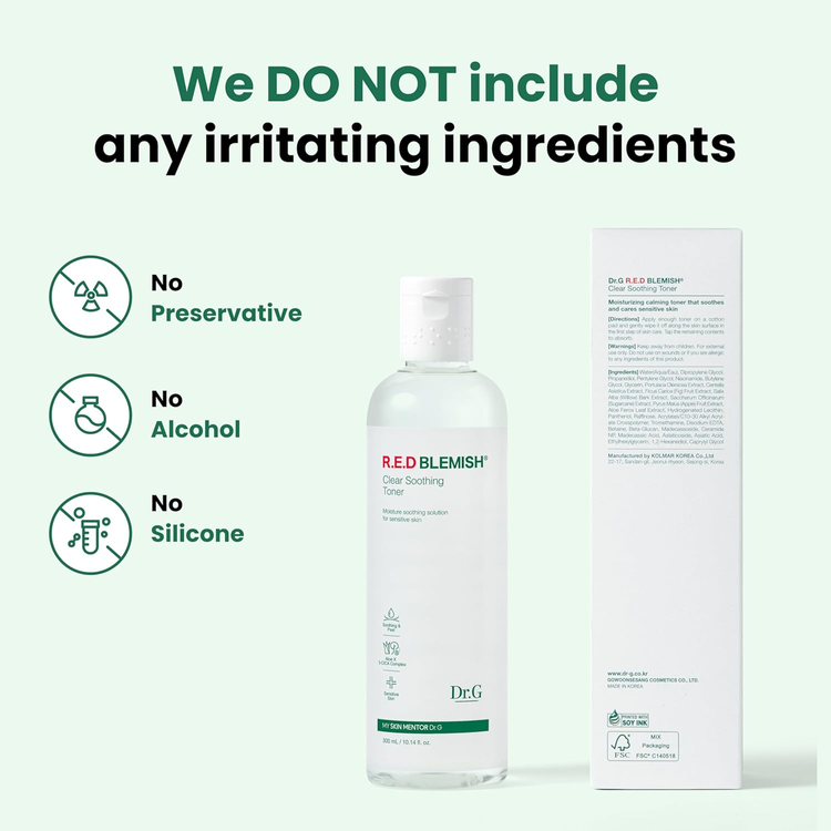 Dr. G R.e.d. Blemish Clear Soothing Toner 300ml