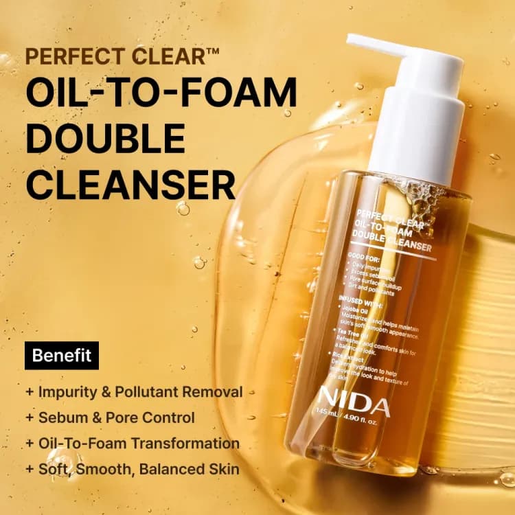 Nida Perfect Clear™ Oil-to-foam Double Cleanser 145ml