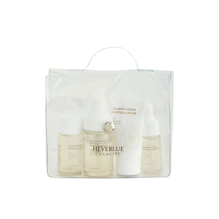 Heveblue Salmon Caring Centella Special Travel Kit Bag