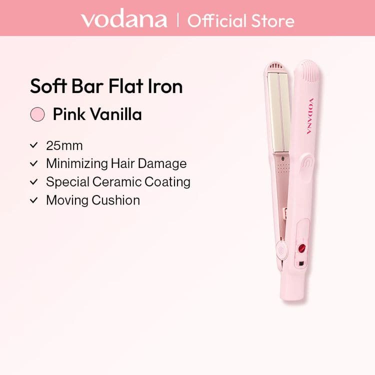 Vodana Soft Bar Flat Iron 25mm Pink Vanilla