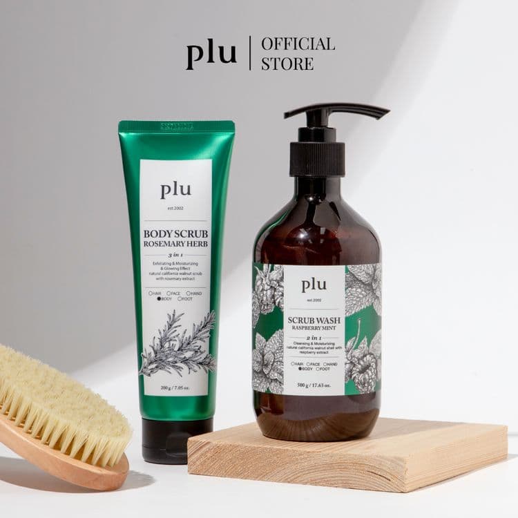Plu Body Scrub & Scrub Wash Gift Set 