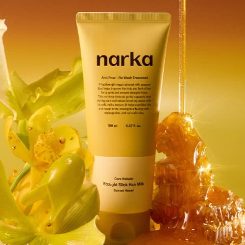 Narka Core Rebuild Straight Slick Hair Milk #sunset Honey