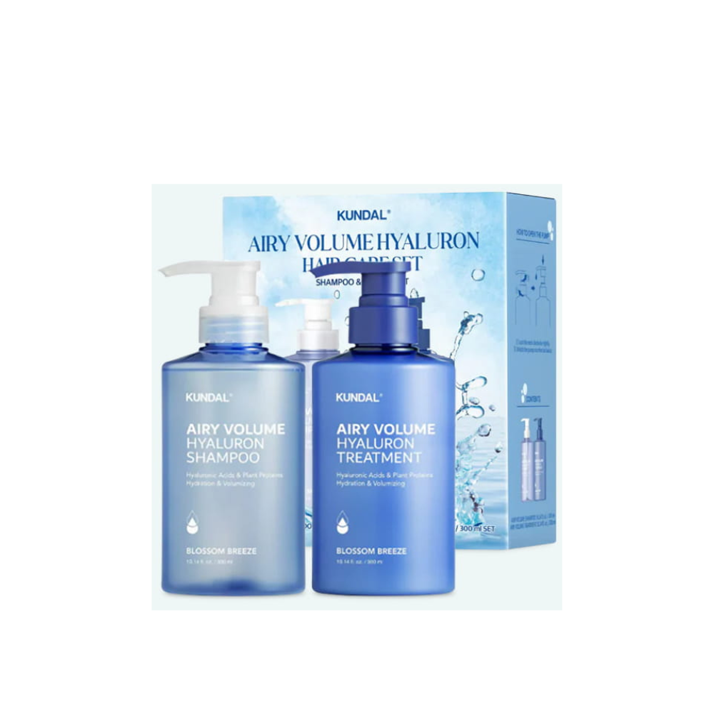 Kundal Airy Volume Hyaluron Edition Blossom Breeze (shampoo 300ml +treatment 300ml)