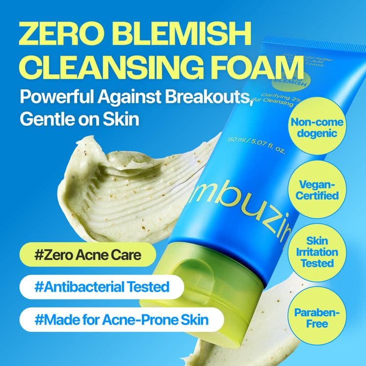 Numbuzin Zero Blemish Clarifying 2% Sulfur Cleansing Foam