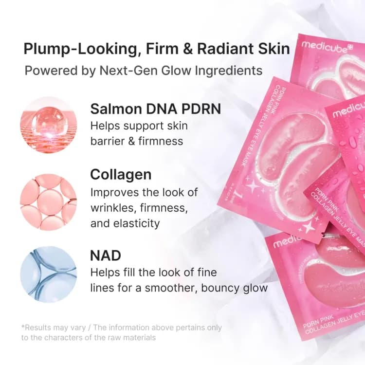 Medicube Pdrn Pink Collagen Jelly Eye Mask (6 Pouch)