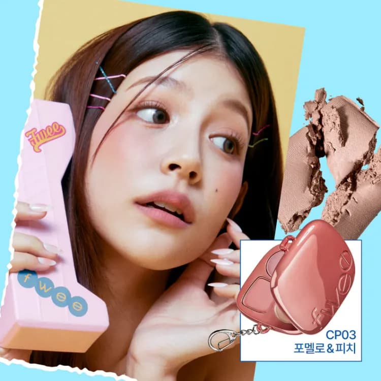 Fwe Pocket Cheek Palette Cp03 Pomelo&peach 9.6g