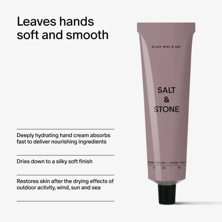 Salt & Stone Hand Cream (black Rose Oud)