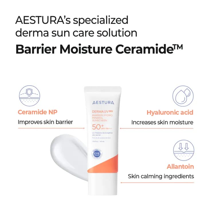 Aestura Derma Uv365 Barrier Hydro Mineral Sunscreen 40ml