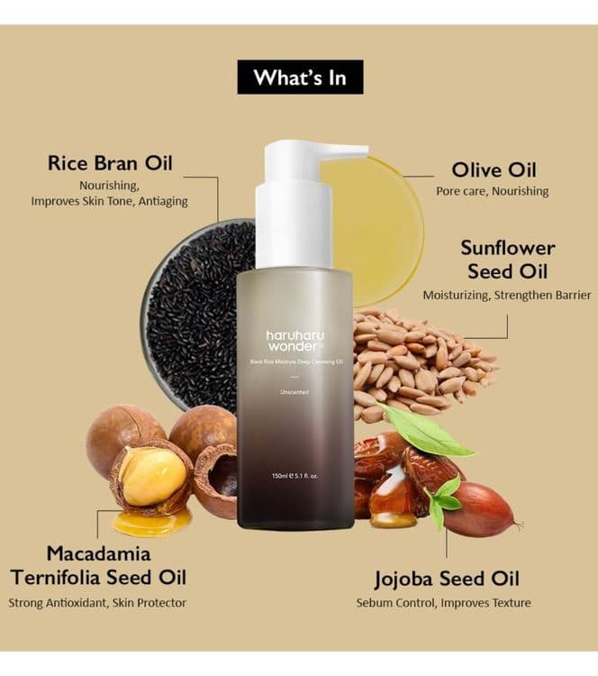 Hw Wonder Black Rice Moisture Deep Cleansing Oil 150ml