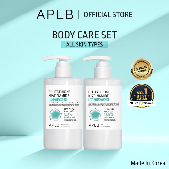 Aplb Glutathione Niacinamidebody Wash 300ml & Body Lotion 300ml
